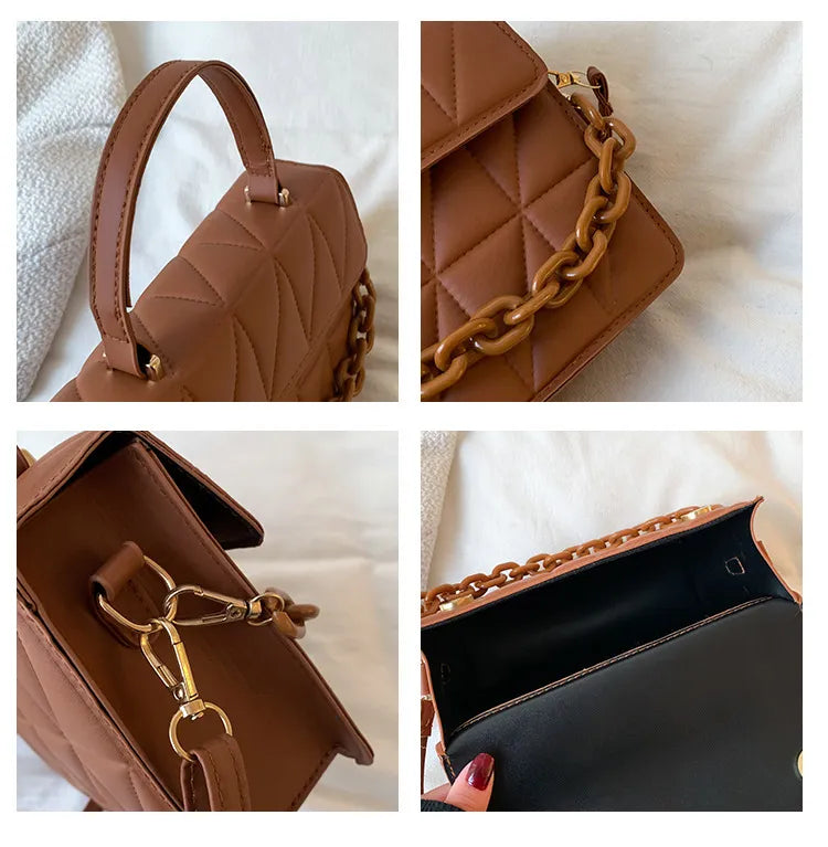 Chocolate Acrylic Handbags/Sling Bags fashionnsio