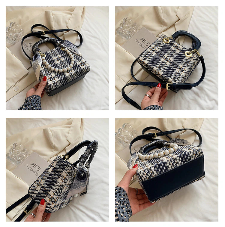 Pearl Scarf Tote Handbags