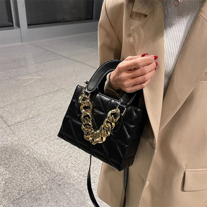 Rhombus Chain Tote Handbags