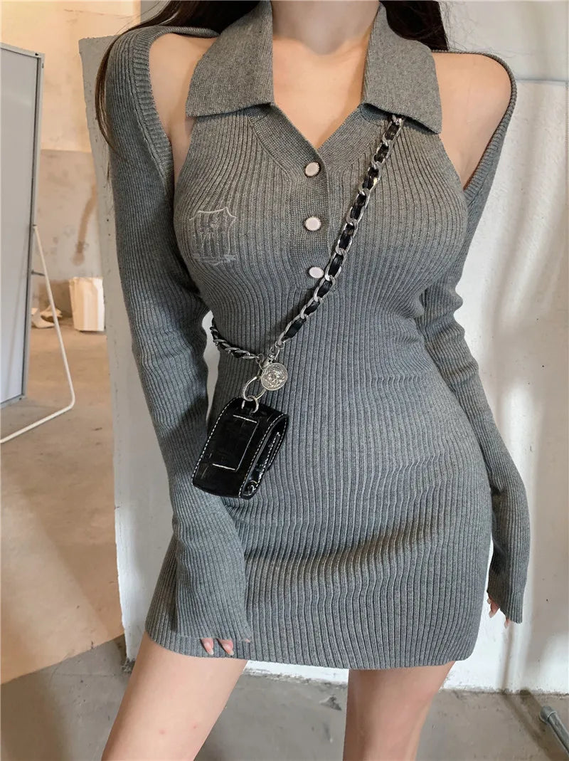 Korean Mini Dress + Cardigan