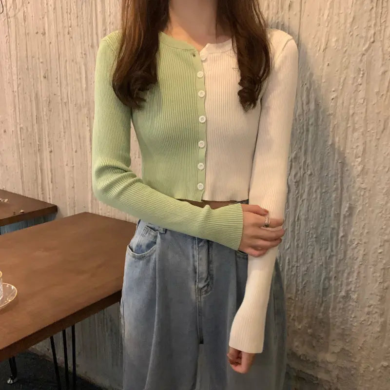 Long Sleeve Knitted Top/Cardigan