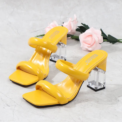 Pantofle Jelly Glass Heels