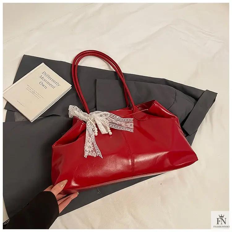 Lace Bow Large Tote Bags - Fashionnsio