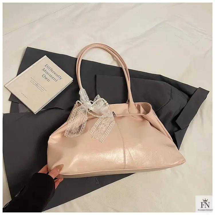 Lace Bow Large Tote Bags - Fashionnsio