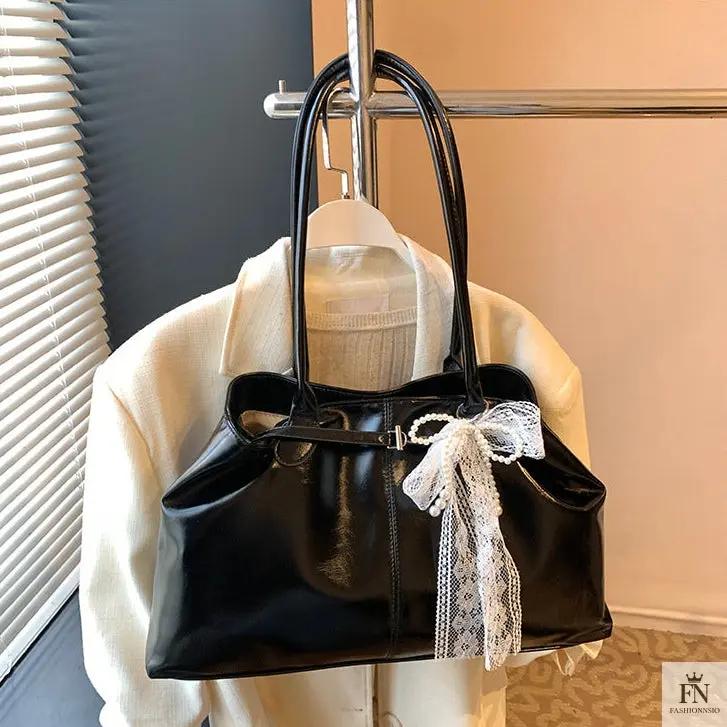 Lace Bow Large Tote Bags - Fashionnsio