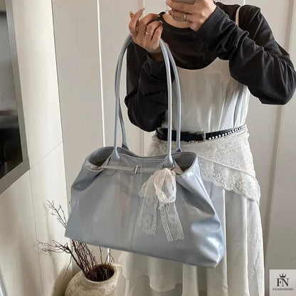 Lace Bow Large Tote Bags - Fashionnsio