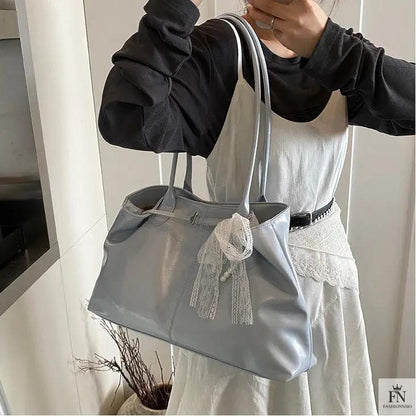 Lace Bow Large Tote Bags - Fashionnsio