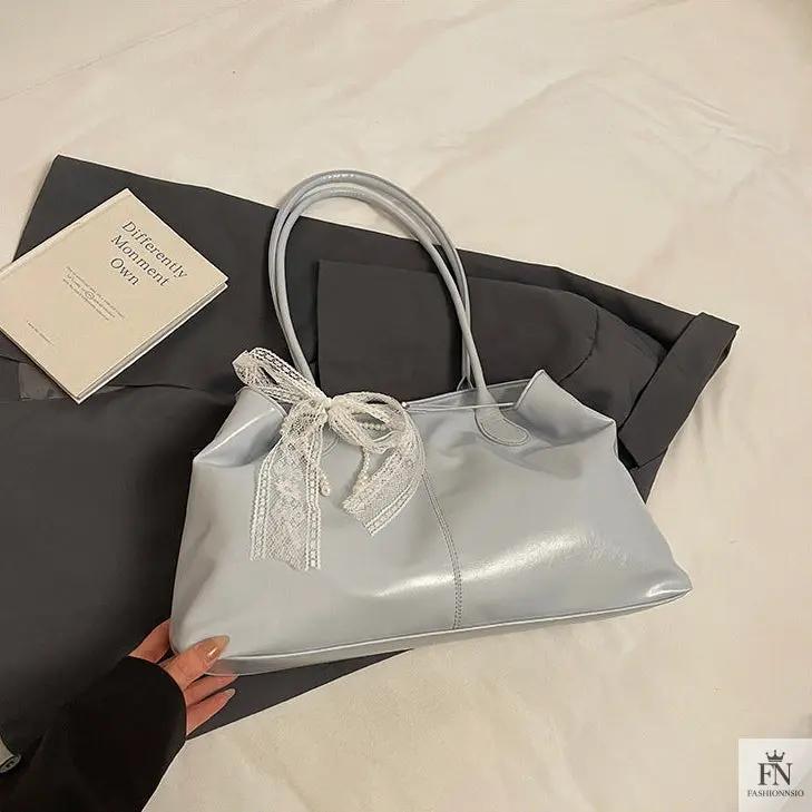 Lace Bow Large Tote Bags - Fashionnsio