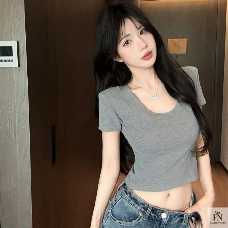 Lace Mesh Crop Tops - Fashionnsio