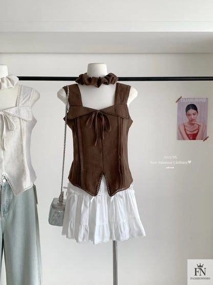 Ruffle Lace Korean Top - Fashionnsio