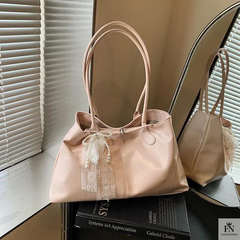Lace Bow Large Tote Bags - Fashionnsio