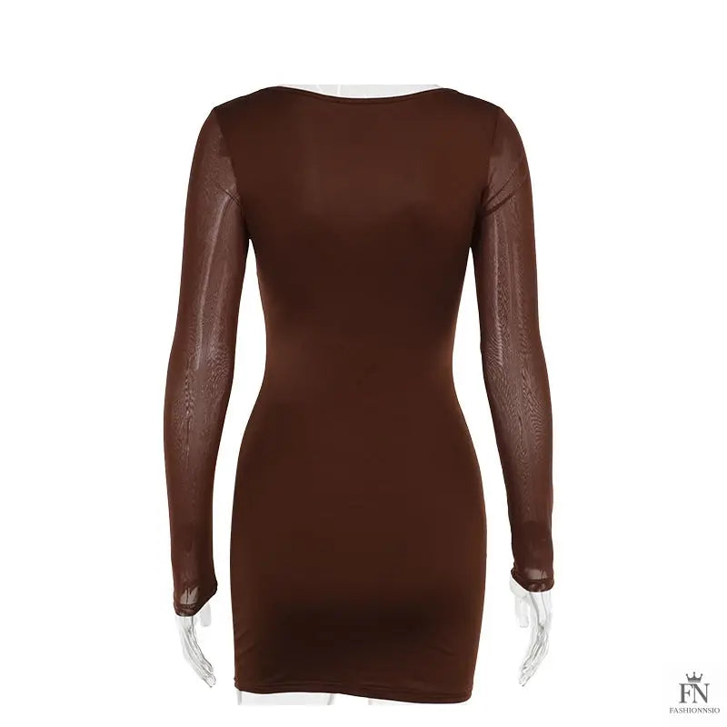 Long Sleeve Bodycon Mini Dress - Fashionnsio