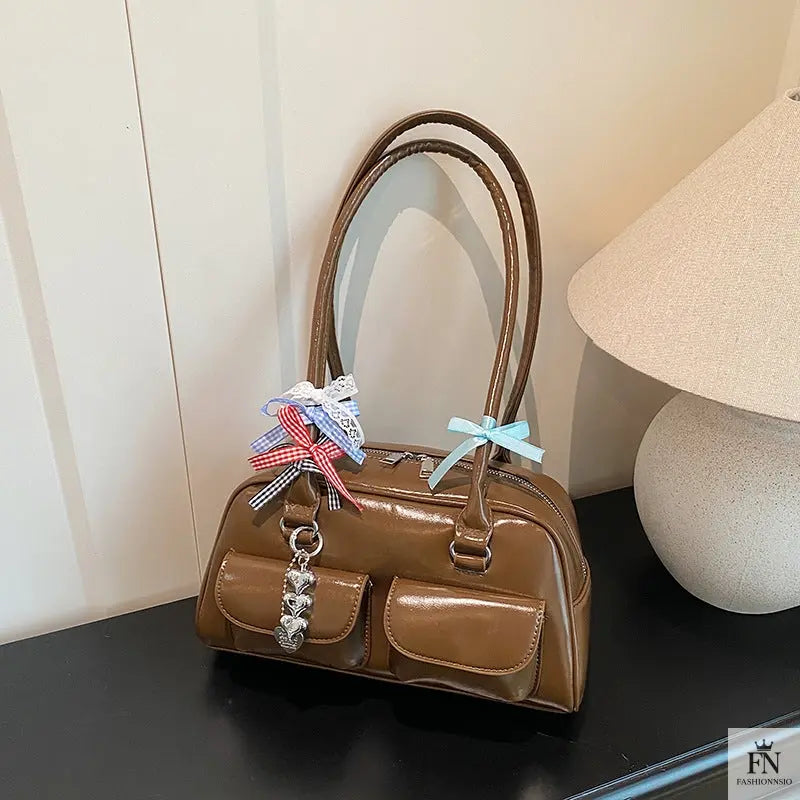 Multi Bows Heart Pillow Shoulder Bag - Fashionnsio