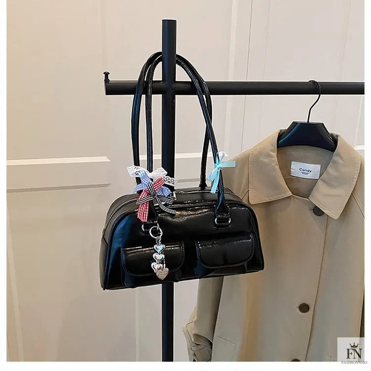 Multi Bows Heart Pillow Shoulder Bag - Fashionnsio