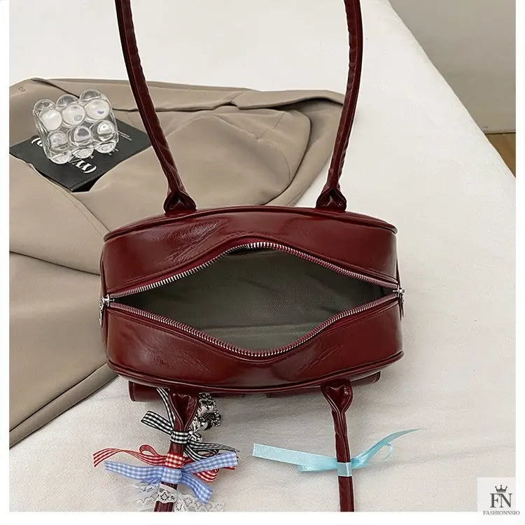 Multi Bows Heart Pillow Shoulder Bag - Fashionnsio