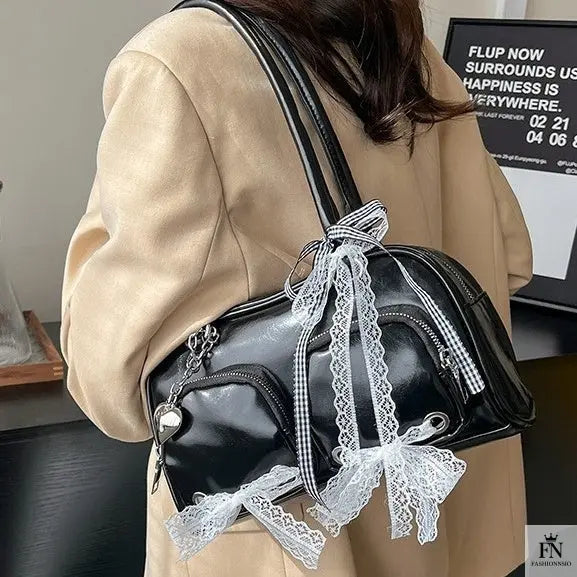 Multi Ribbon Bow Shoulder Bags - Bow Handbag - Fashionnsio