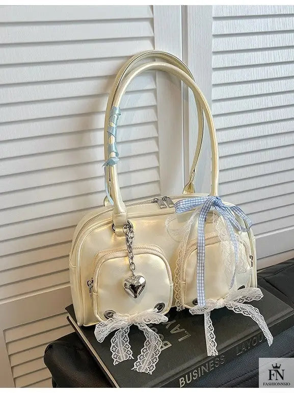 Multi Ribbon Bow Shoulder Bags - Bow Handbag - Fashionnsio