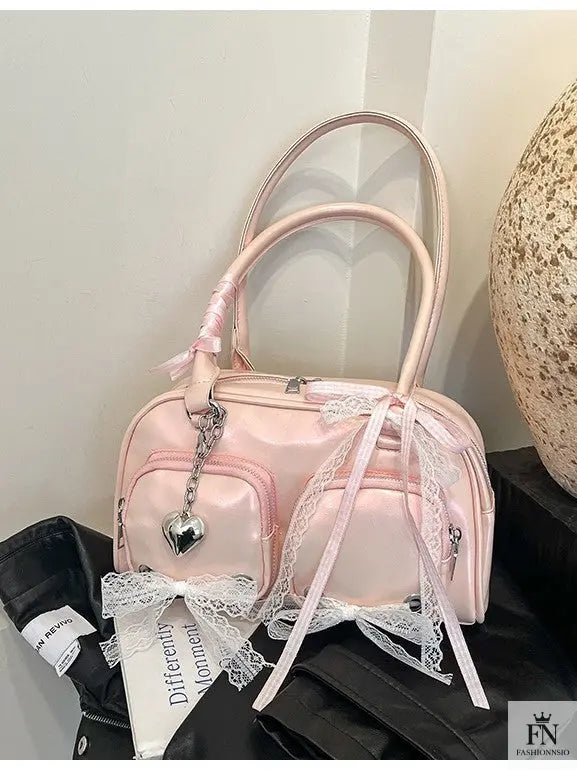 Multi Ribbon Bow Shoulder Bags - Bow Handbag - Fashionnsio