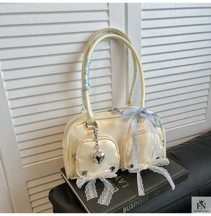 Multi Ribbon Bow Shoulder Bags - Bow Handbag - Fashionnsio