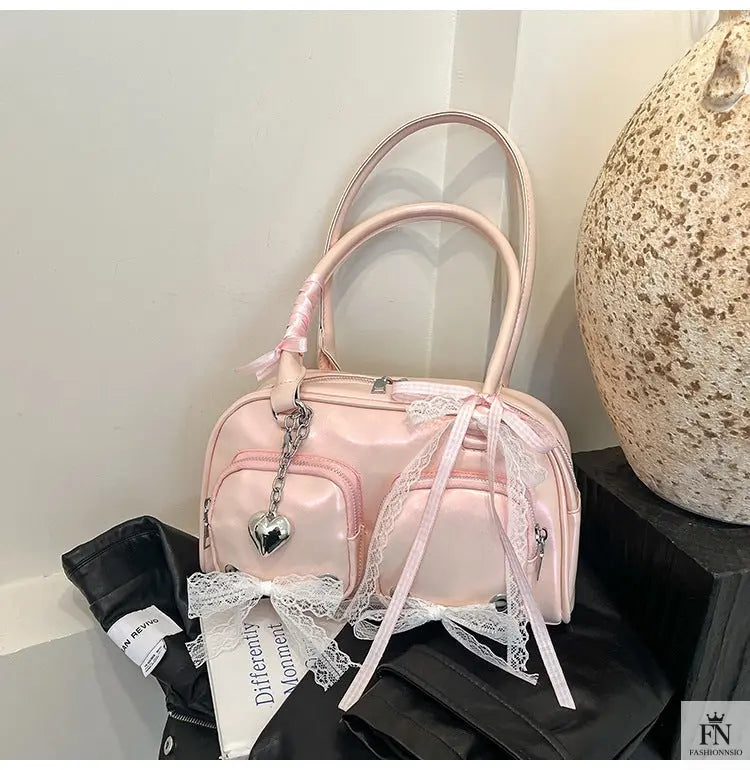 Multi Ribbon Bow Shoulder Bags - Bow Handbag - Fashionnsio