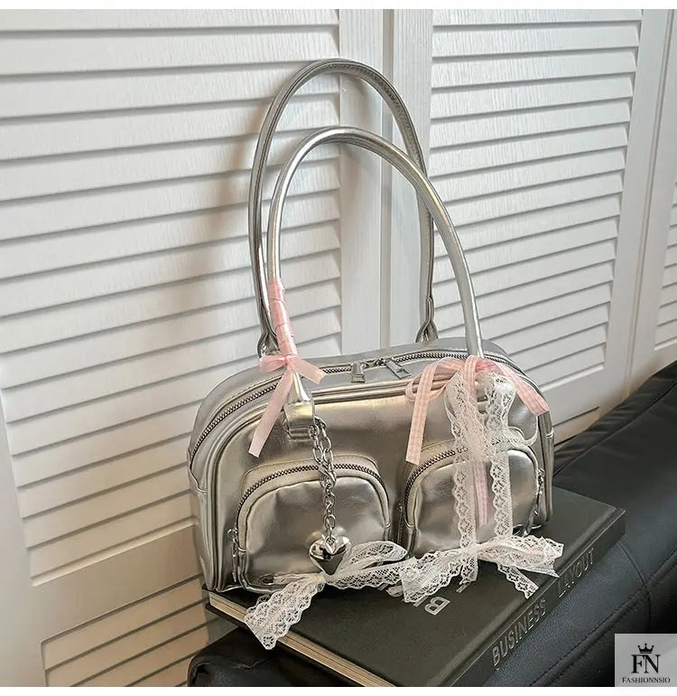 Multi Ribbon Bow Shoulder Bags - Bow Handbag - Fashionnsio