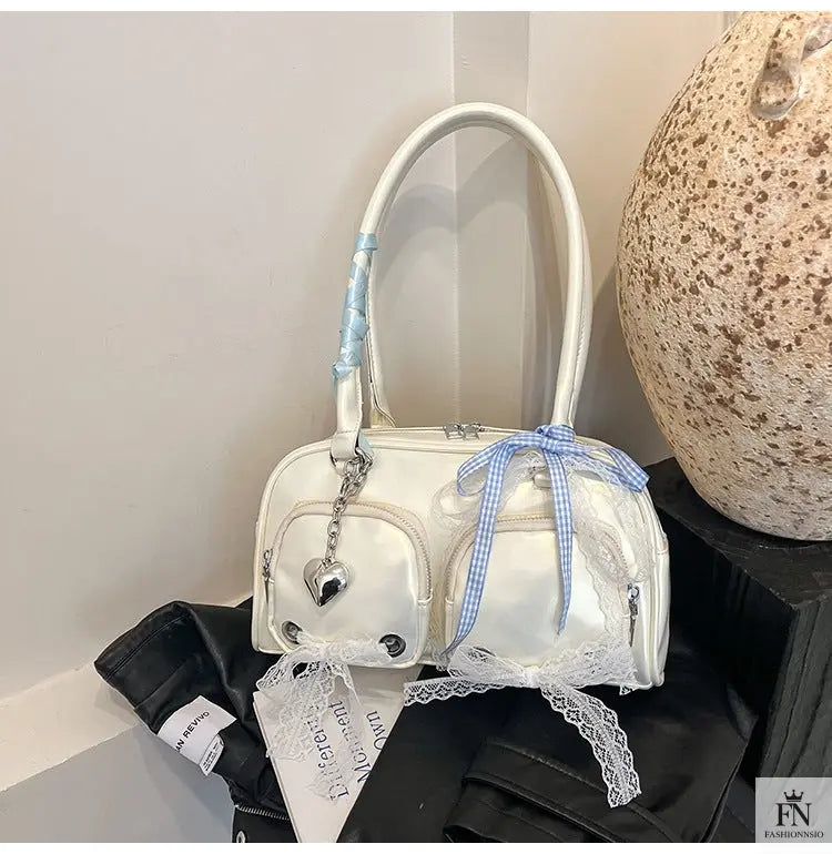 Multi Ribbon Bow Shoulder Bags - Bow Handbag - Fashionnsio
