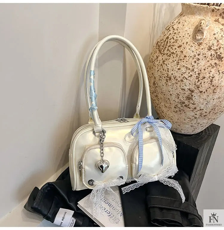 Multi Ribbon Bow Shoulder Bags - Bow Handbag - Fashionnsio