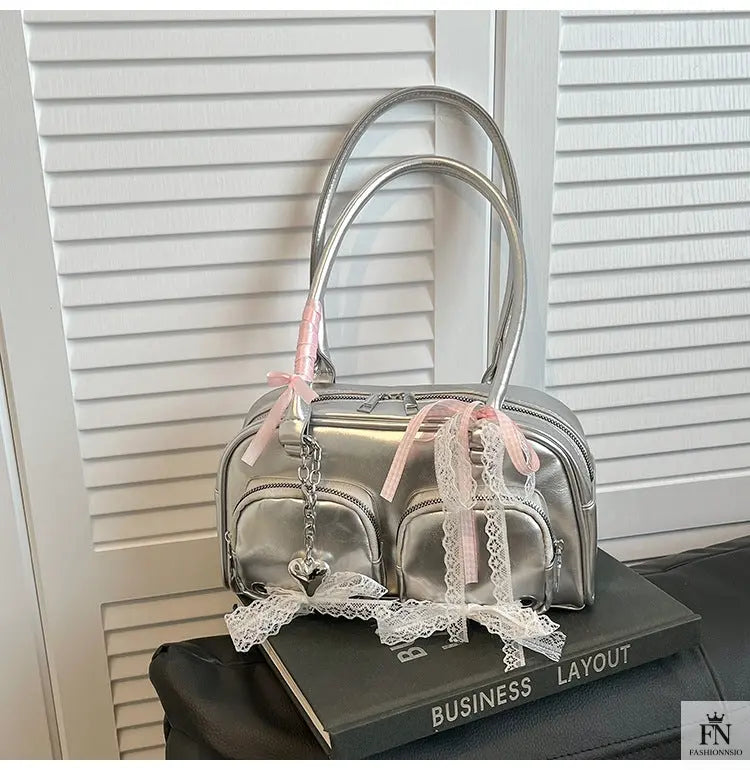 Multi Ribbon Bow Shoulder Bags - Bow Handbag - Fashionnsio