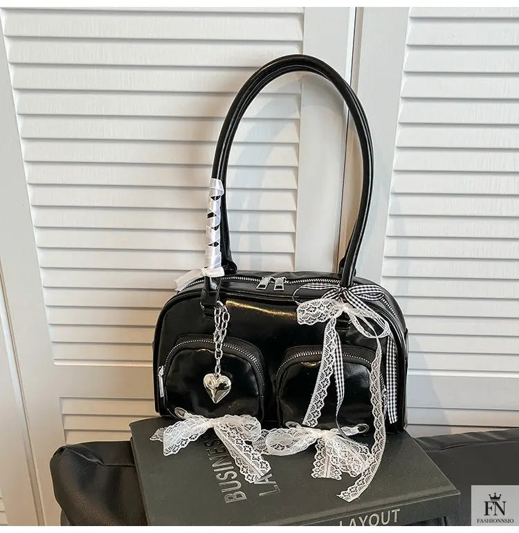 Multi Ribbon Bow Shoulder Bags - Bow Handbag - Fashionnsio