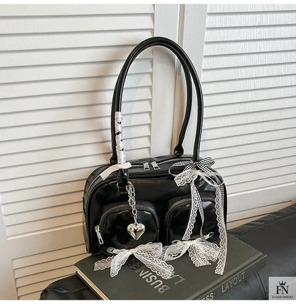 Multi Ribbon Bow Shoulder Bags - Bow Handbag - Fashionnsio