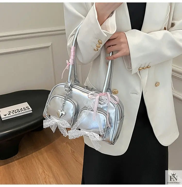 Multi Ribbon Bow Shoulder Bags - Bow Handbag - Fashionnsio