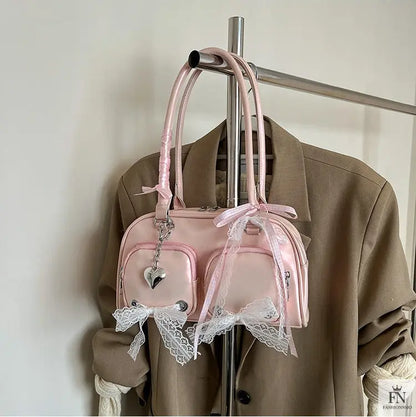 Multi Ribbon Bow Shoulder Bags - Bow Handbag - Fashionnsio