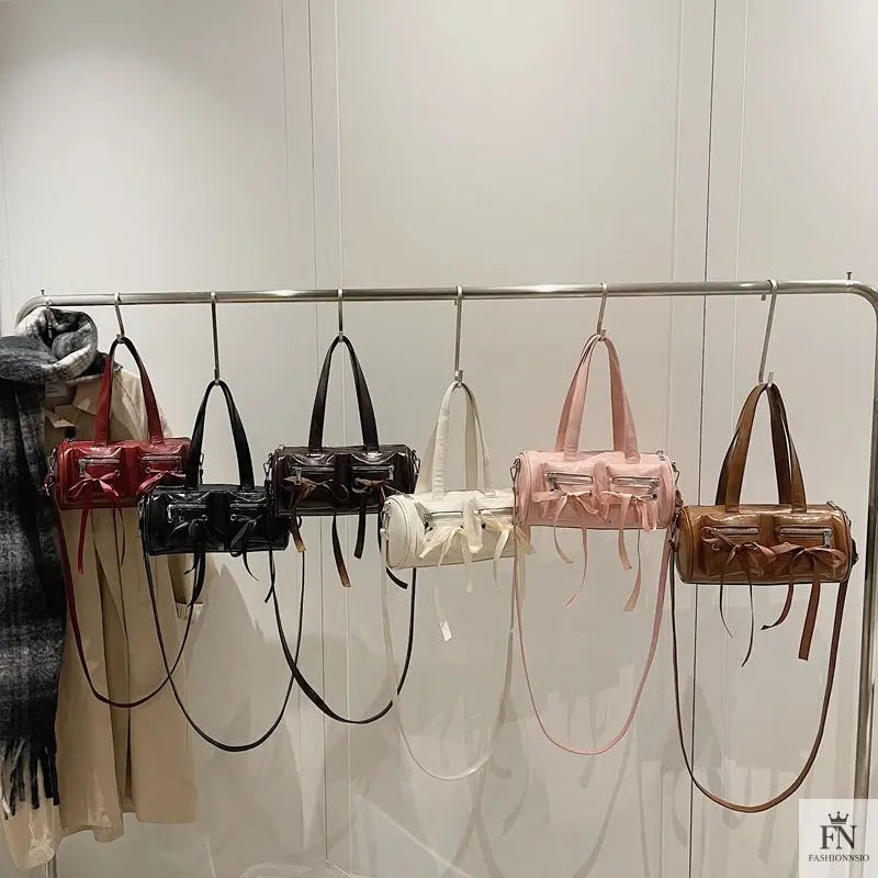 Multi-pocket Ribbon Bow Shoulder Bags - Fashionnsio