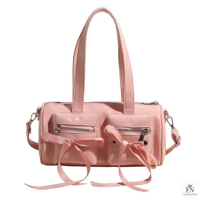Multi-pocket Ribbon Bow Shoulder Bags - Fashionnsio