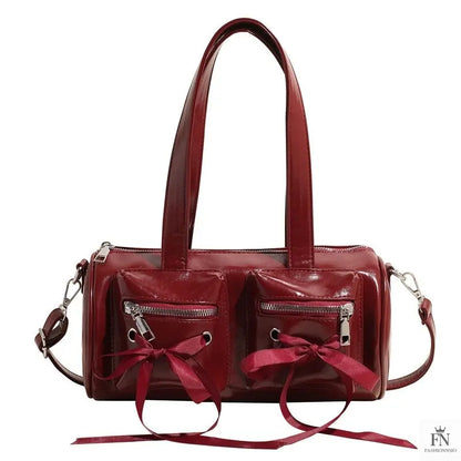 Multi-pocket Ribbon Bow Shoulder Bags - Fashionnsio