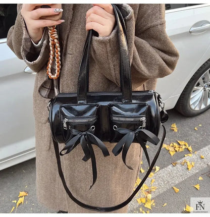 Multi-pocket Ribbon Bow Shoulder Bags - Fashionnsio