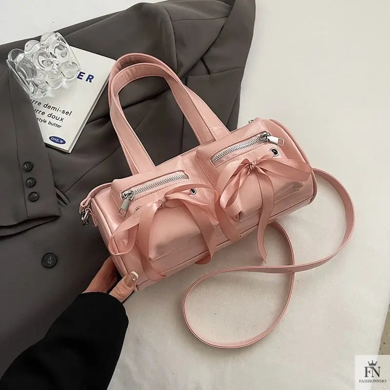 Multi-pocket Ribbon Bow Shoulder Bags - Fashionnsio