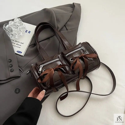 Multi-pocket Ribbon Bow Shoulder Bags - Fashionnsio