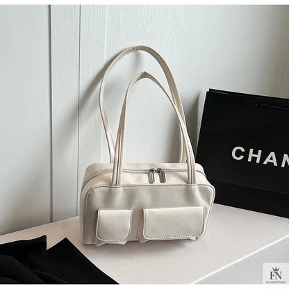 Multi-pocket Pillow Glossy Shoulder Bags - Fashionnsio