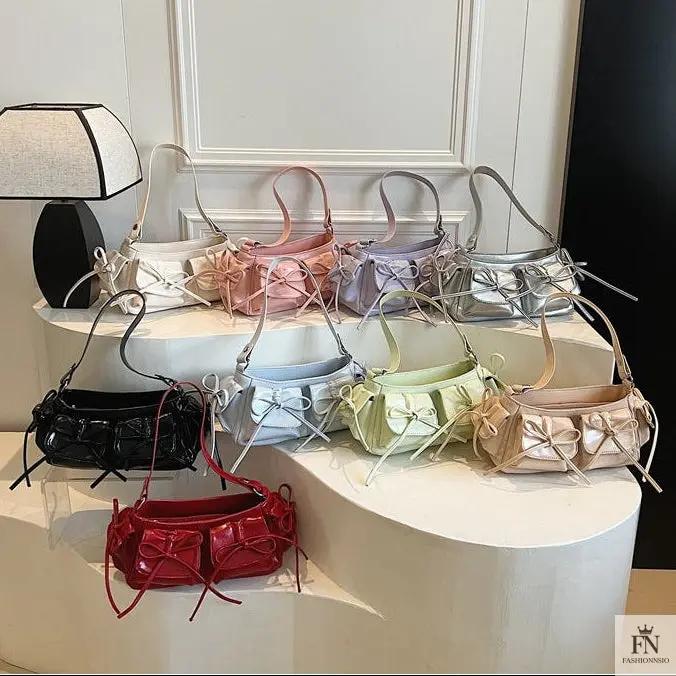 Multi-pocket Tassel Bow Bags - Fashionnsio