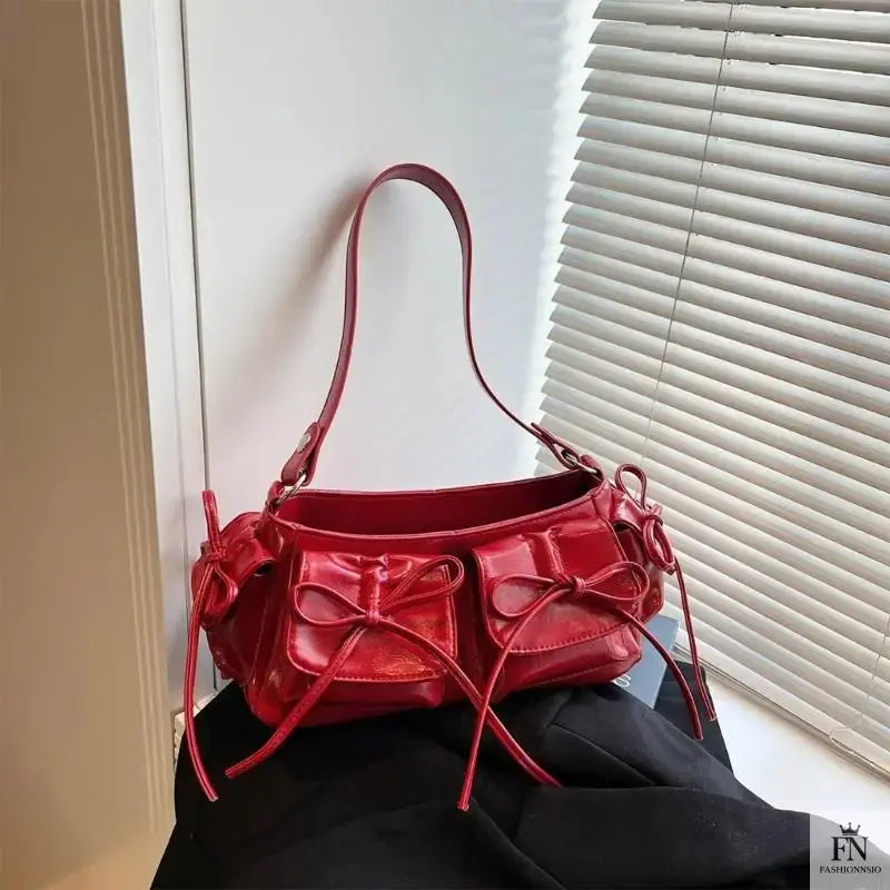 Multi-pocket Tassel Bow Bags - Fashionnsio