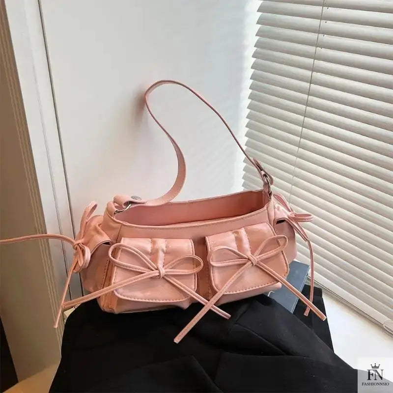 Multi-pocket Tassel Bow Bags - Fashionnsio