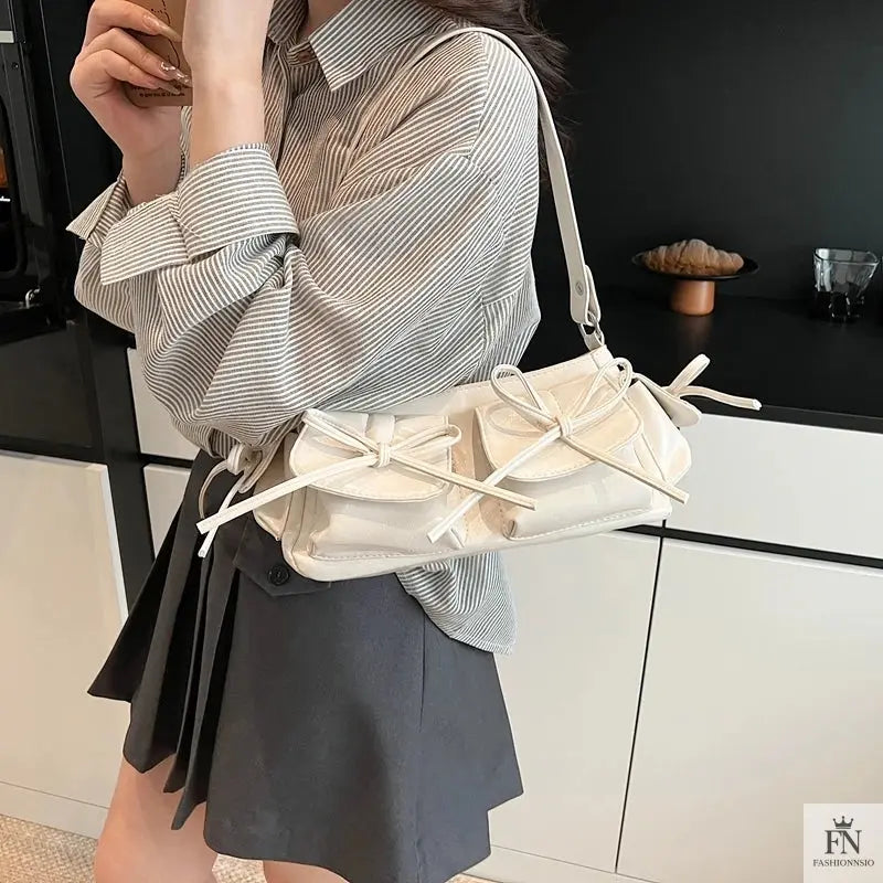 Multi-pocket Tassel Bow Bags - Fashionnsio