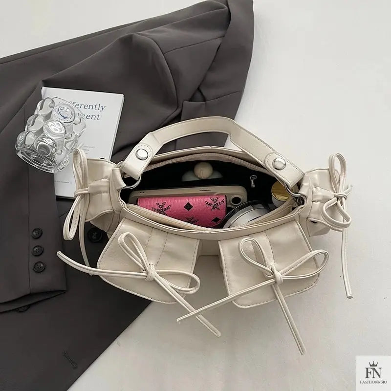 Multi-pocket Tassel Bow Bags - Fashionnsio