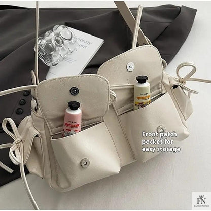 Multi-pocket Tassel Bow Bags - Fashionnsio