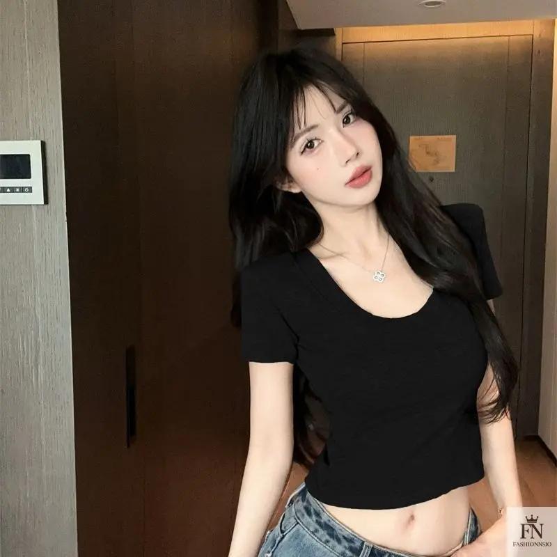 Lace Mesh Crop Tops - Fashionnsio