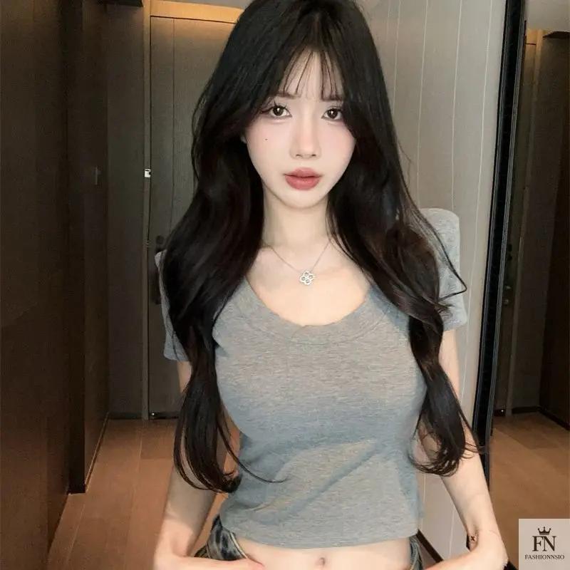 Lace Mesh Crop Tops - Fashionnsio