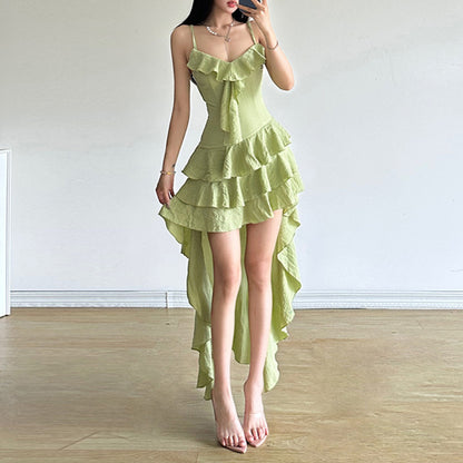 Asymmetrical Ruffle Dress