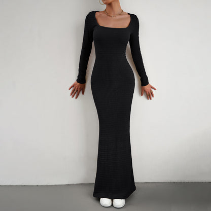 Slim Fit Knitted Long Dress