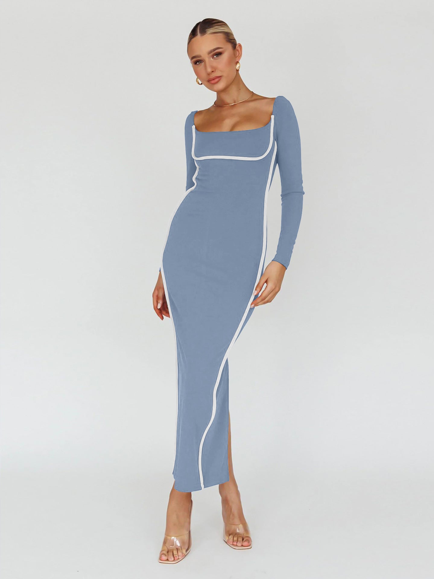 Bodycon Back Slit Evening Dress